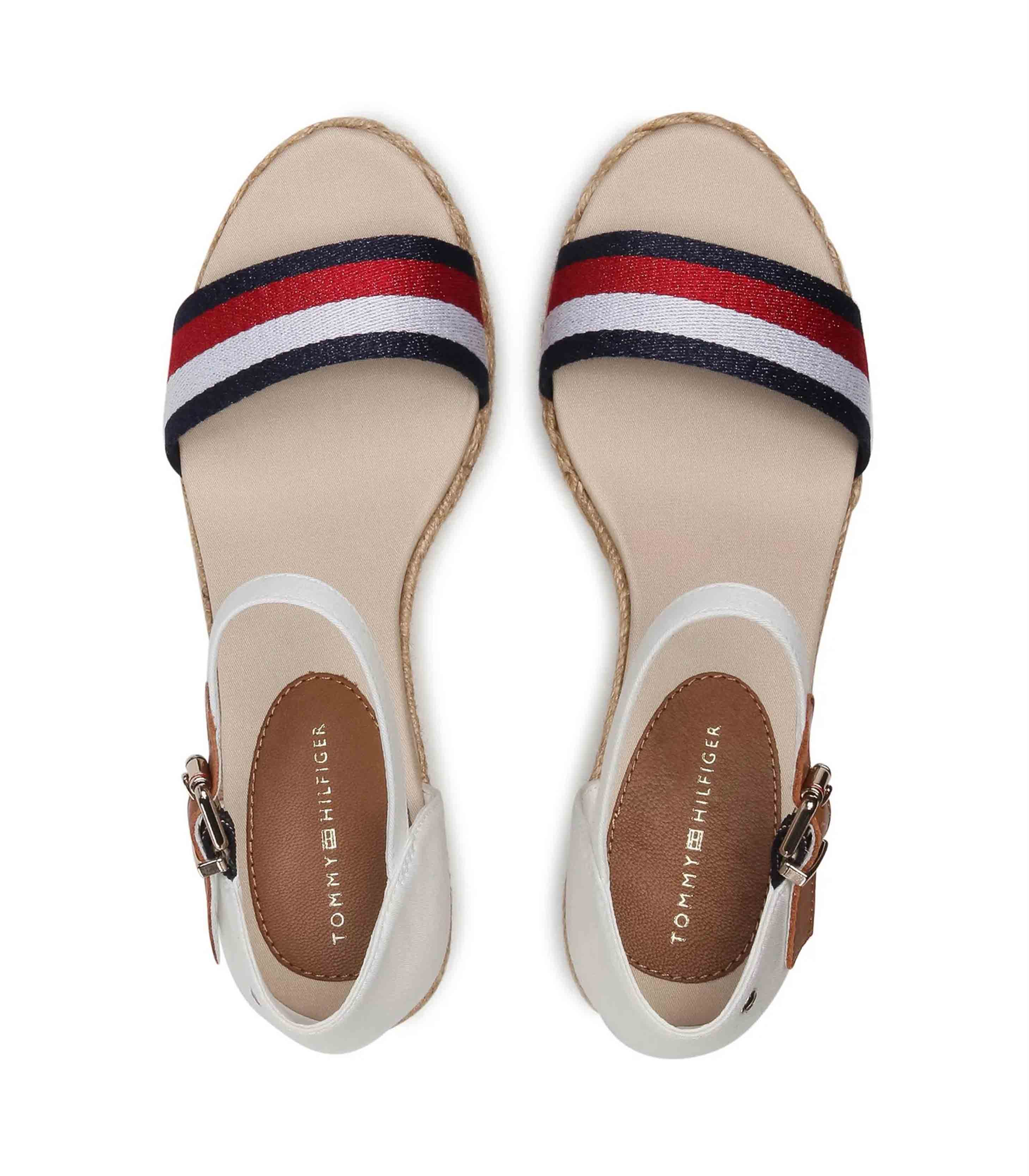 Tommy Hilfiger - Espadrilles Shimmery Ribbon Mid Wedge Sandal - Image 6