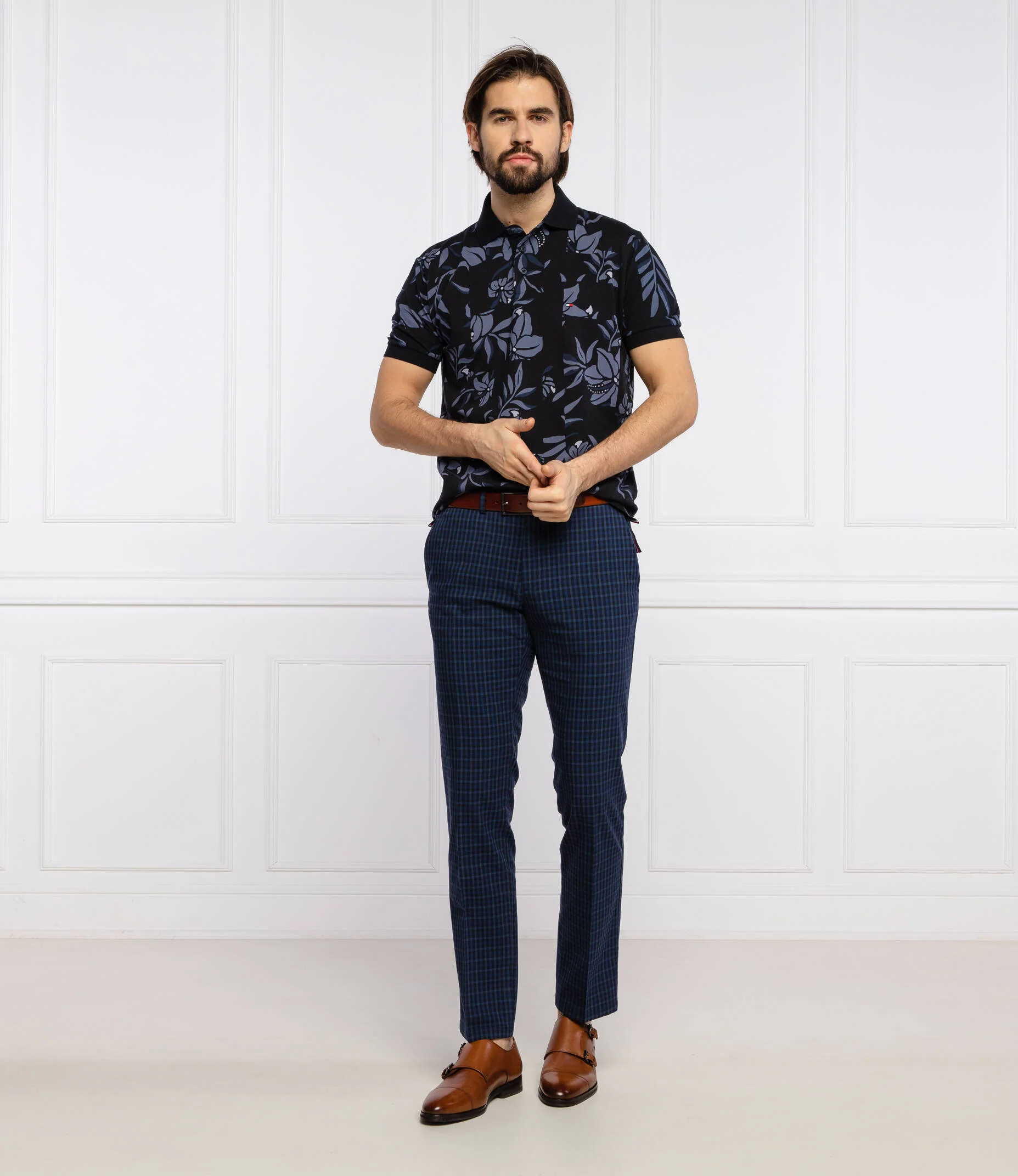 Tommy Hilfiger - Men's Denton Straight Gingham Trousers - Image 2