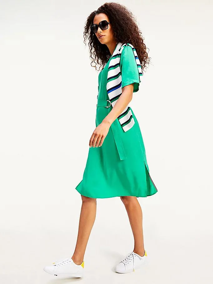 Tommy Hilfiger - Cupro F&F Knee Dress - Image 4
