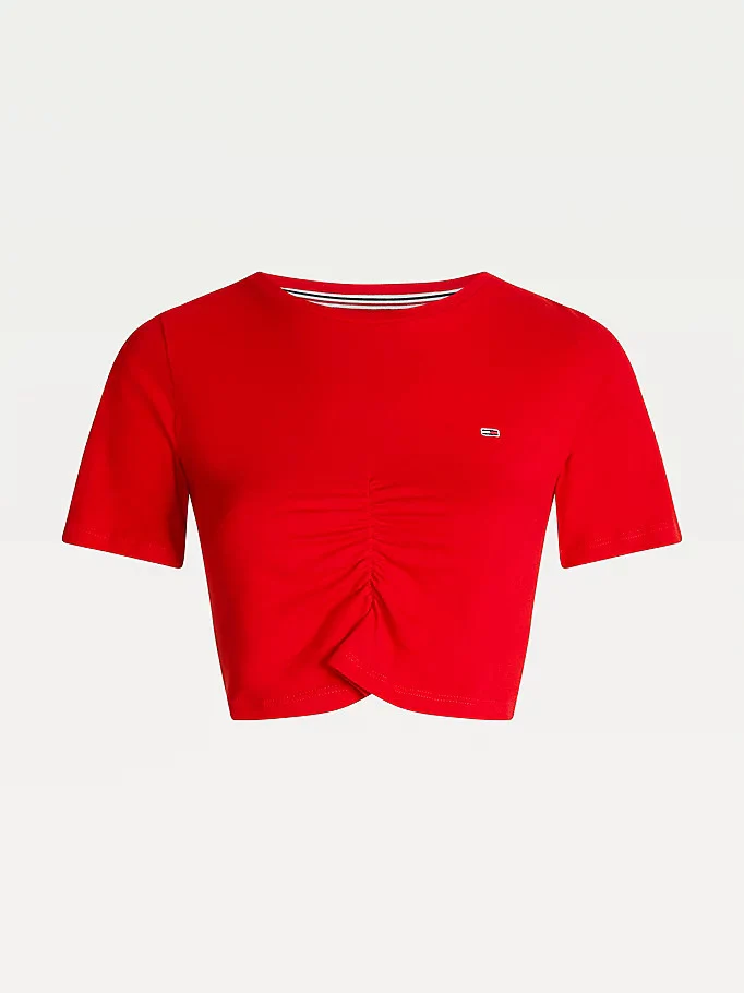 Tommy Hilfiger Jeans - tjw crop ruche top - women - Image 2