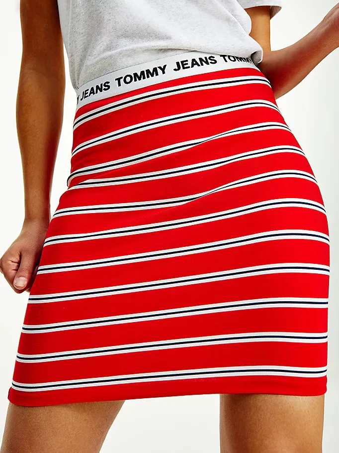 Tommy Hilfiger Jeans - stripe bodycon mid skirt slim fit - women - Image 10