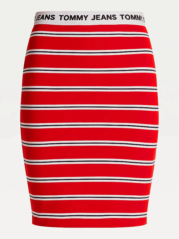 Tommy Hilfiger Jeans - stripe bodycon mid skirt slim fit - women - Image 7