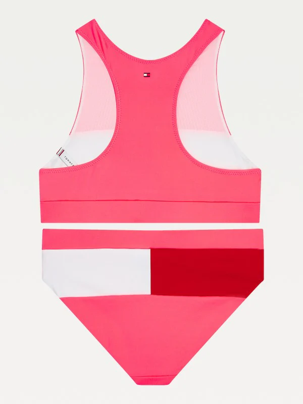 Tommy hilfiger  - Girls -  crop top flag bikini set - Image 2