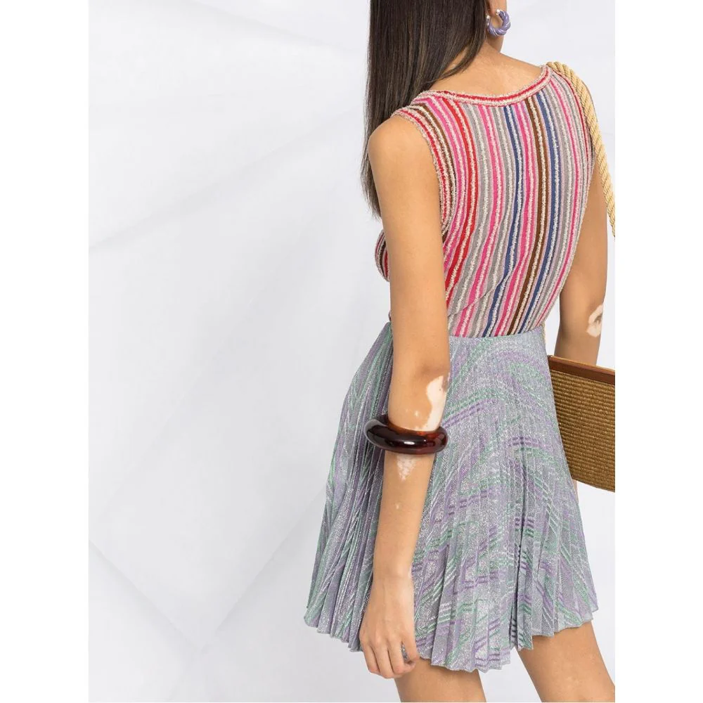 M.Missoni  - Pleated Mini Skirt - Image 3