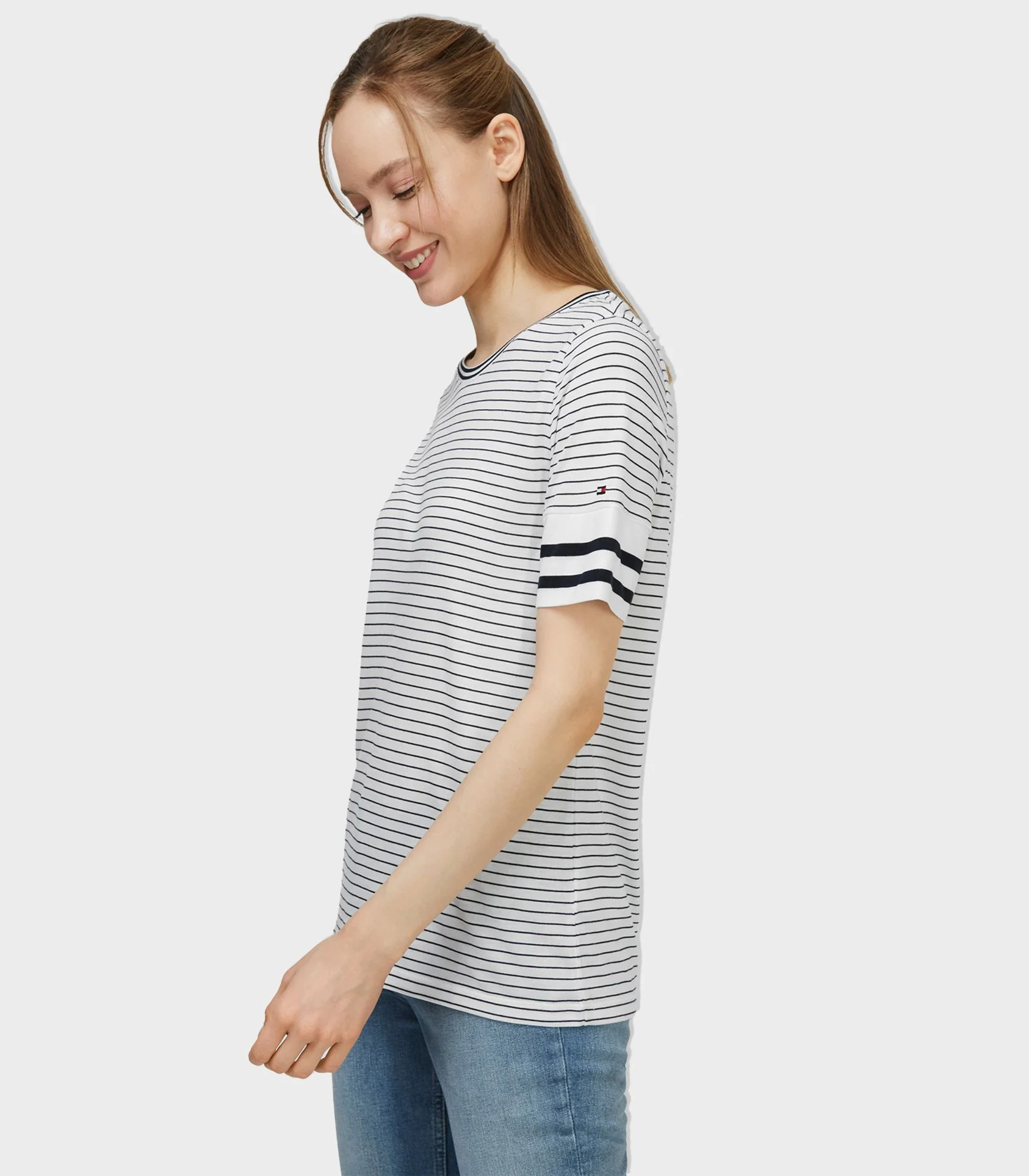 Tommy Hilfiger - Mixed Stripe Crew Neck T-Shirt - Image 8