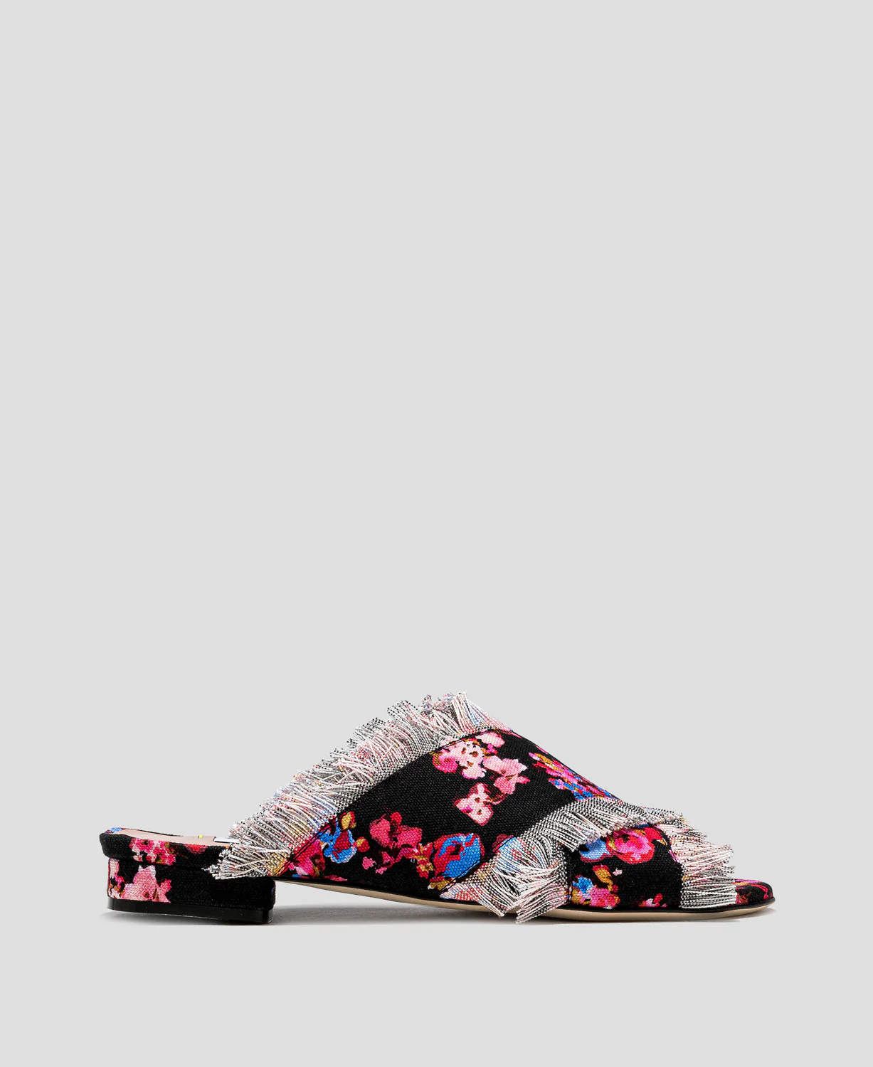 Msgm - Sandals In Floral Print Canvas - Image 3