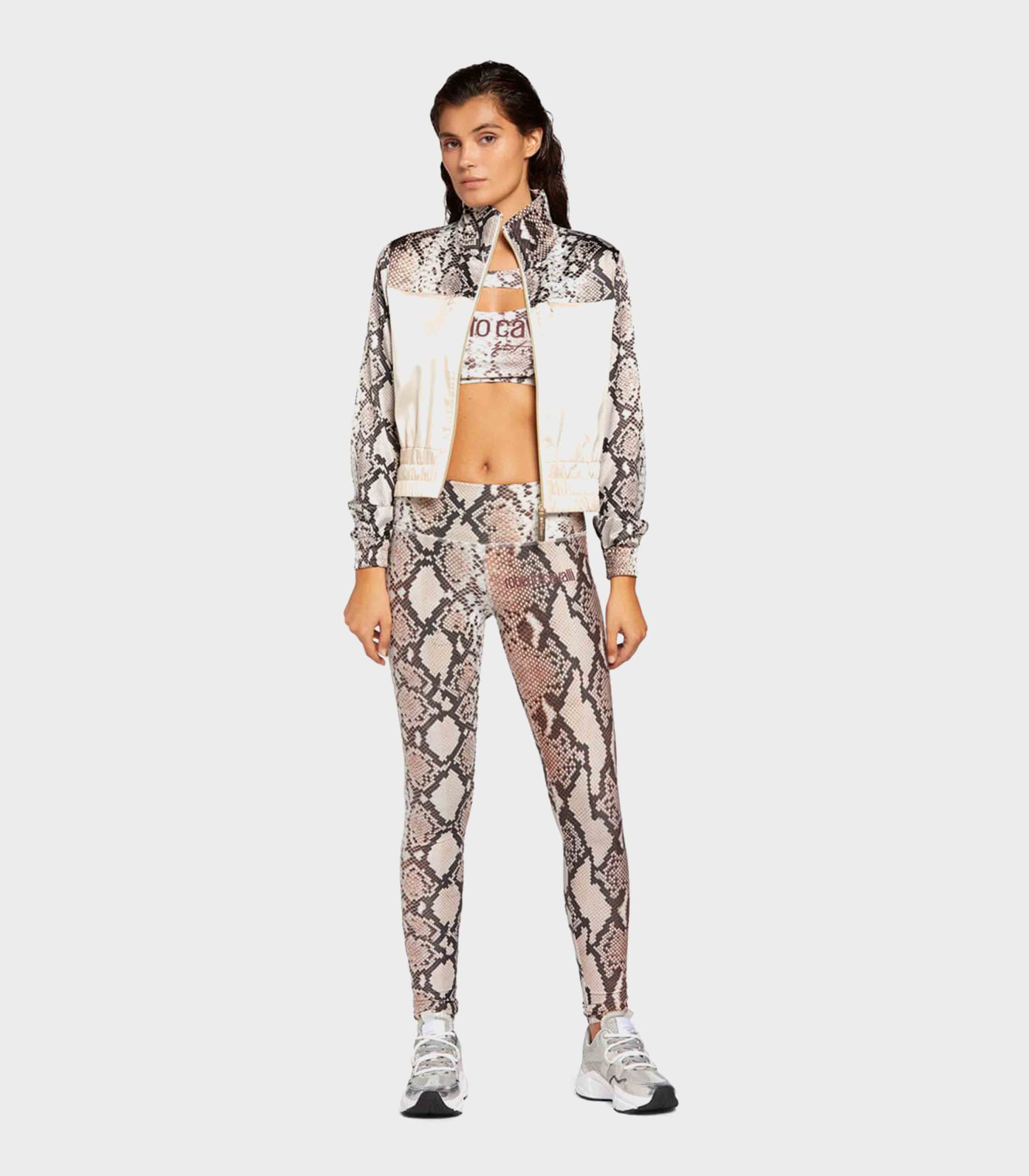 Roberto Cavalli - Women's Logo Snake Print Sports Bra - Image 2