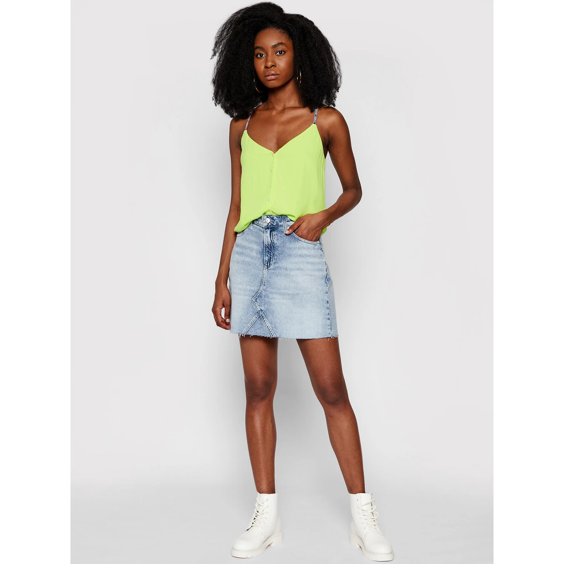 Tommy Hilfiger Jeans - repeat logo tape viscose camisole - women - Image 11
