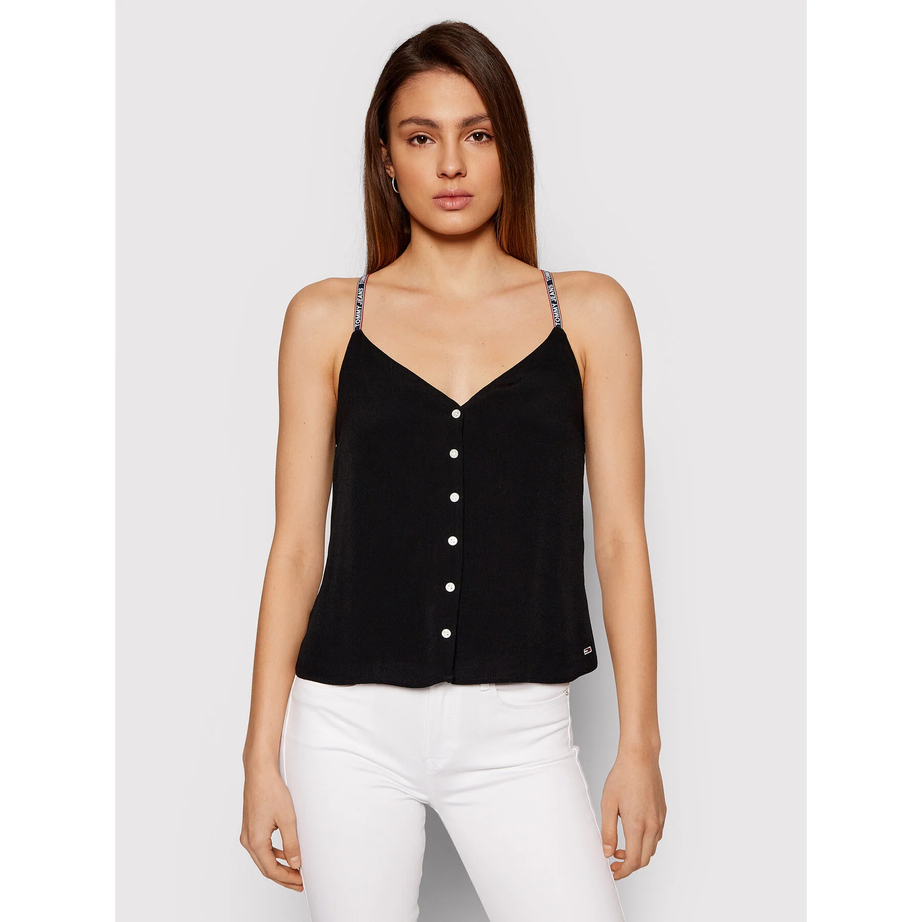 Tommy Hilfiger Jeans - repeat logo tape viscose camisole - women - Image 4