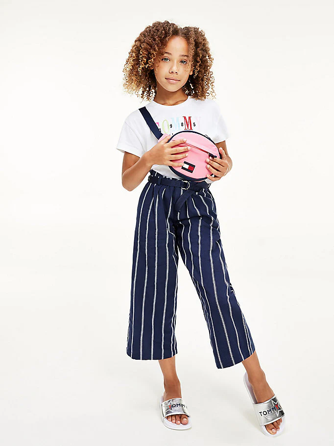 Tommy Hilfiger - Girls' Stripe Paperbag Waist Trousers - Image 2