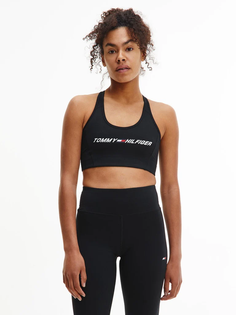 Tommy Hilfiger - Women's Sport Medium Support Logo Bra - Image 3