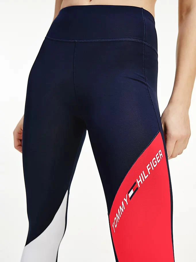 Tommy hilfiger - sport moisture wicking colour-blocked leggings - women - Image 7