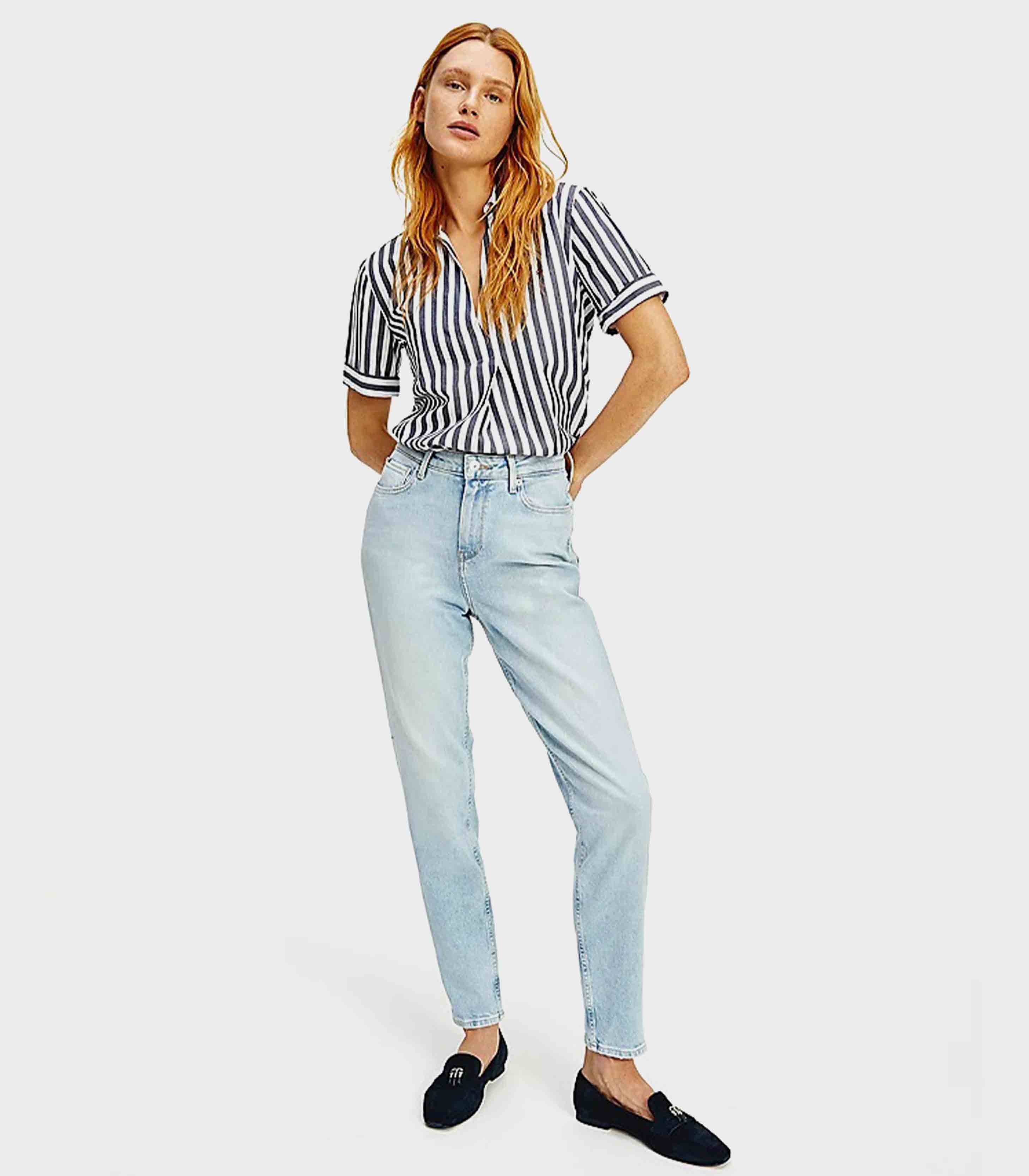 Tommy Hilfiger - Women's Gramercy Mom High Rise Tapered Jeans - Image 3