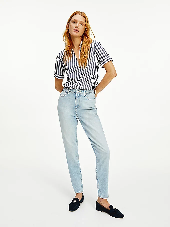 Tommy Hilfiger - Women's Gramercy Mom High Rise Tapered Jeans - Image 4