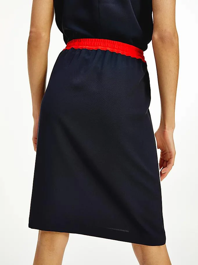 Tommy hilfiger - fluid twill knee skirt - women - Image 5
