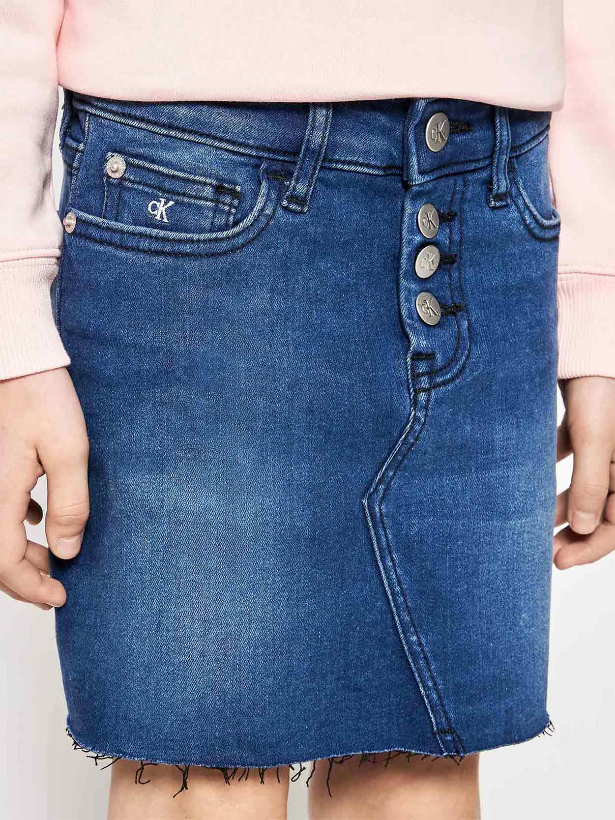 Calvin Klein - Girls' Denim Mini Skirt - Image 3