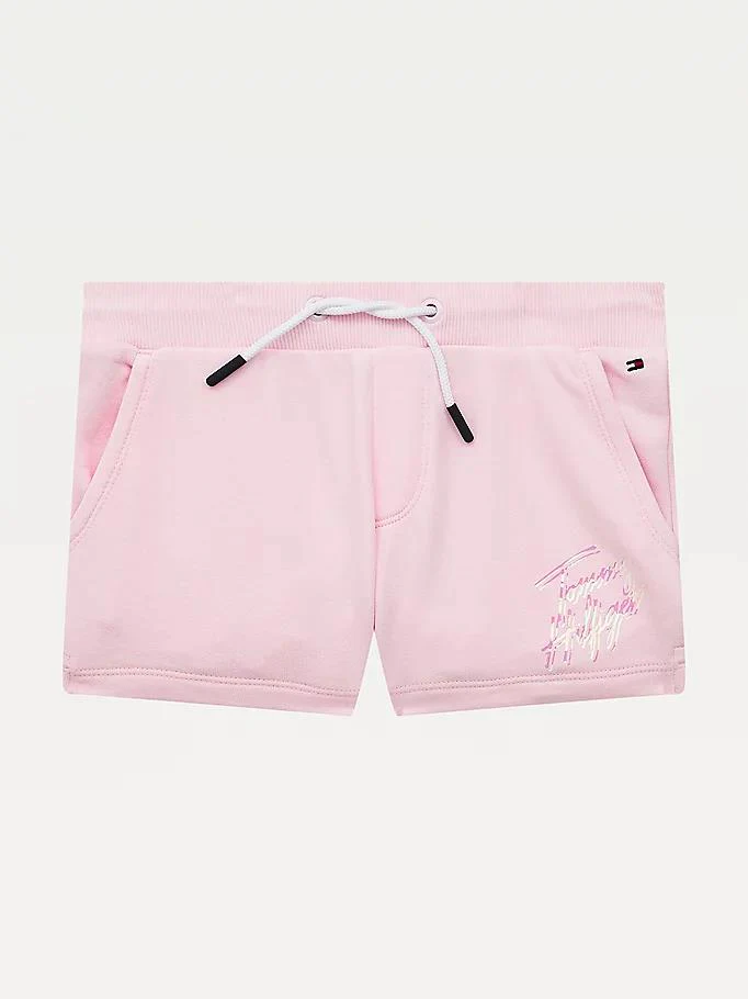 Tommy Hilfiger  - Girls -  Signature Logo Print Shorts - Image 4
