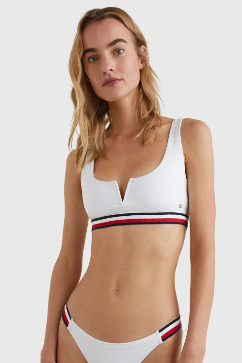 Tommy Hilfiger - Women's Signature Ribbed Bikini Bralette Top - Image 10
