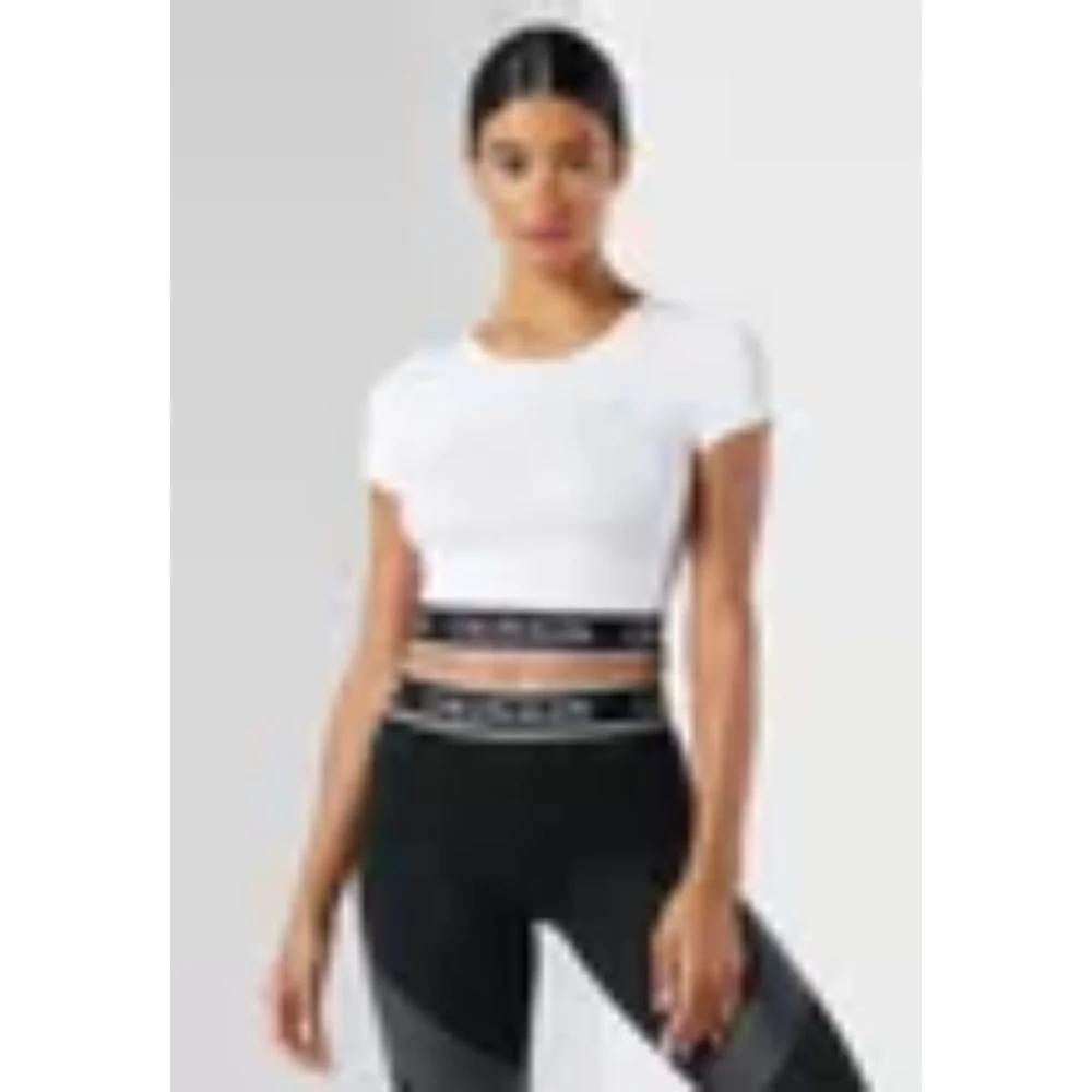 Calvin klein - logo band t-shirt
cropped fit - women - Image 2