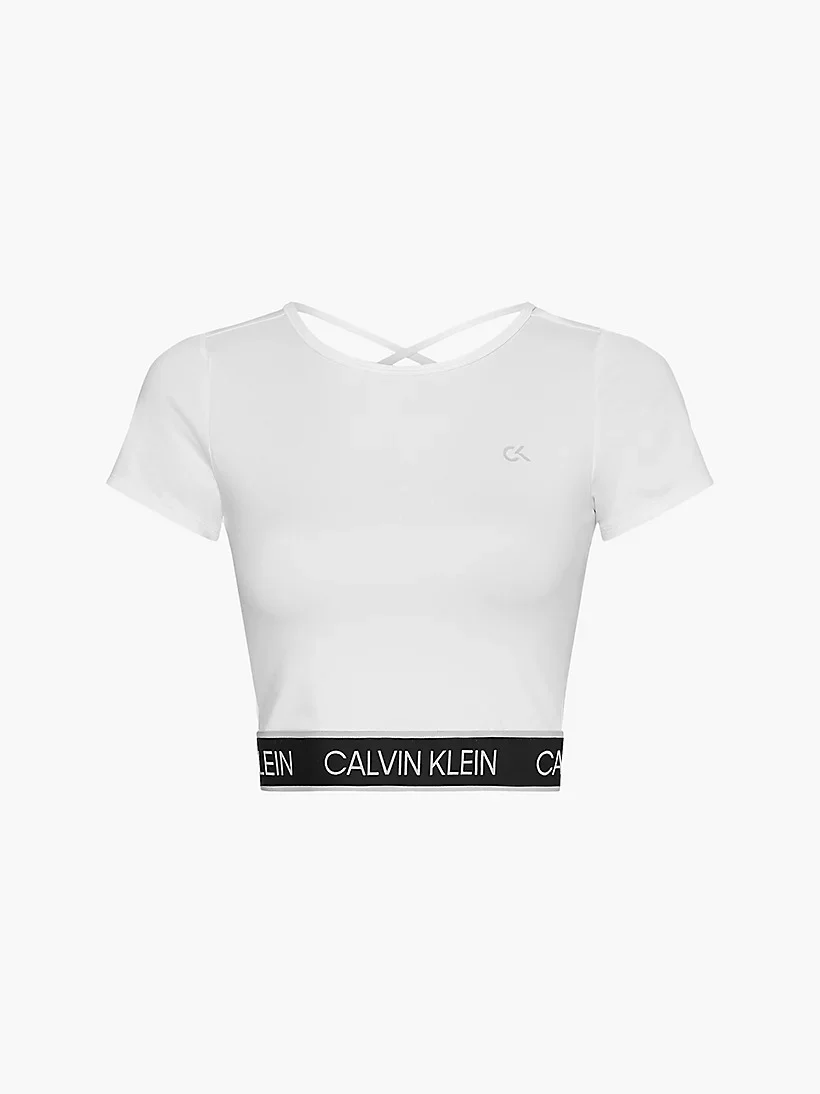 Calvin klein - logo band t-shirt
cropped fit - women - Image 3