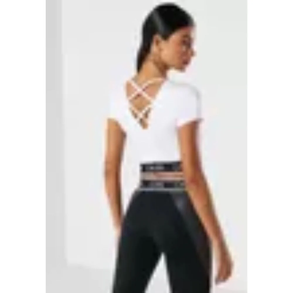 Calvin klein - logo band t-shirt
cropped fit - women - Image 4