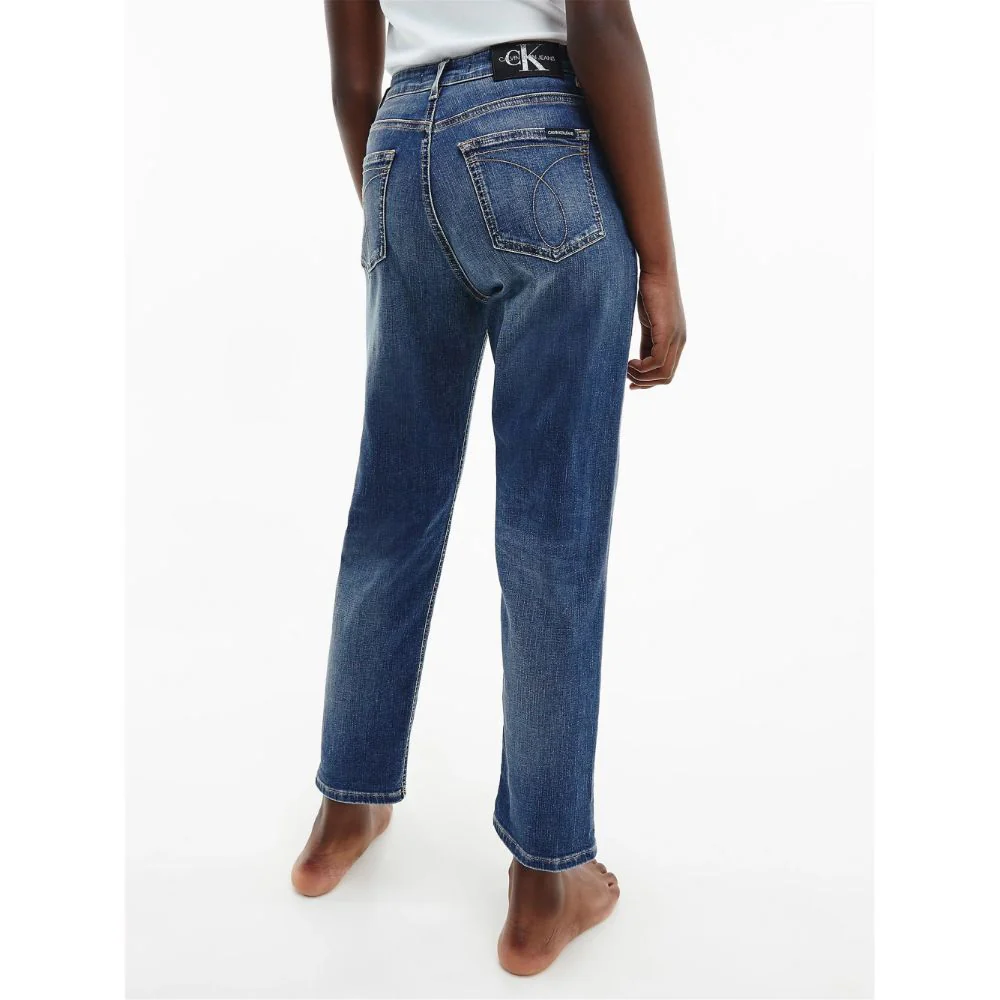 Calvin Klein  - Girls -  Barrel Leg Mid Blue Soft Slim Fit - Image 3