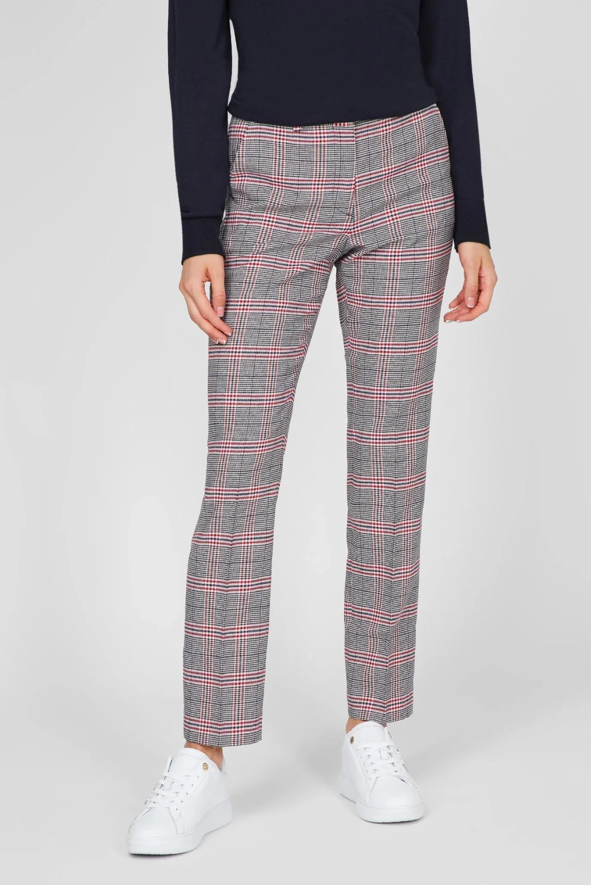 Tommy hilfiger - viscose check slim fit pant  - women - Image 2