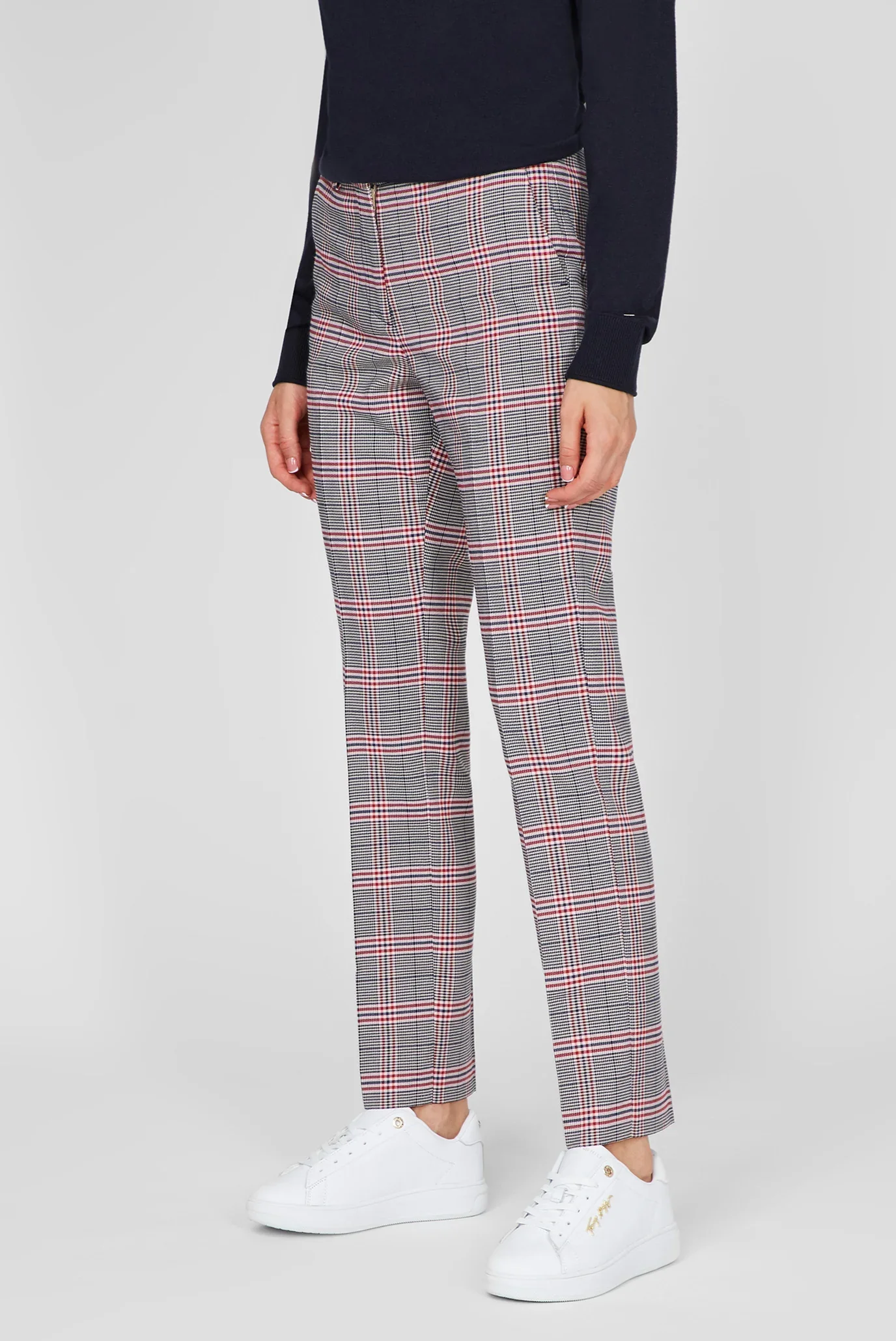 Tommy hilfiger - viscose check slim fit pant  - women - Image 9