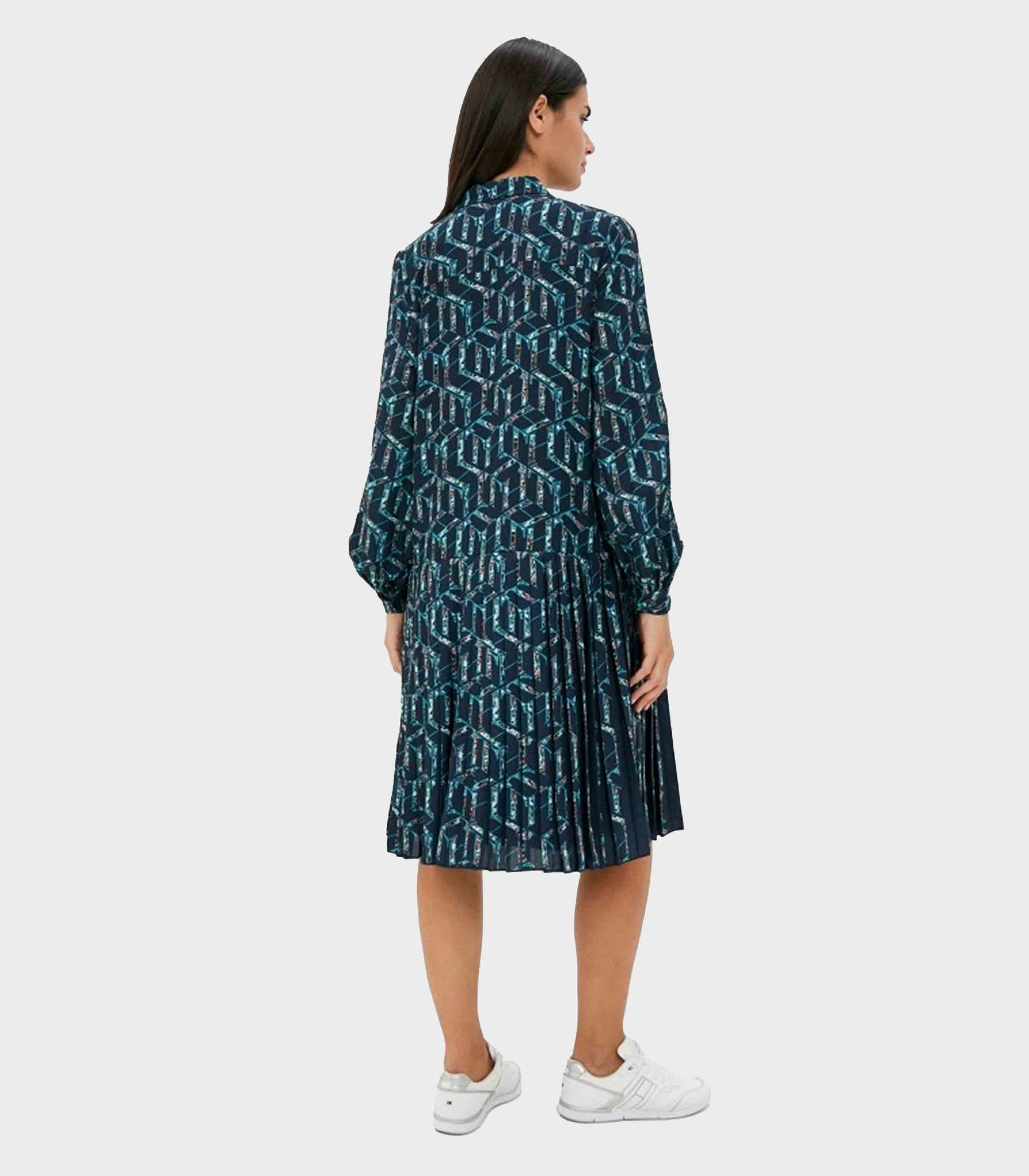 Tommy Hilfiger - Monogram Pleated Knee Length Dress - Image 3