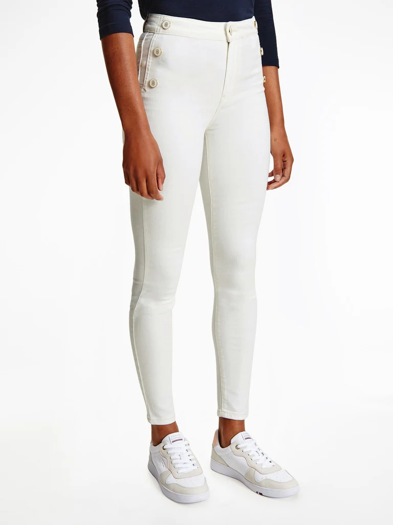 Tommy hilfiger - harlem high rise super skinny white jeans
 - women - Image 3