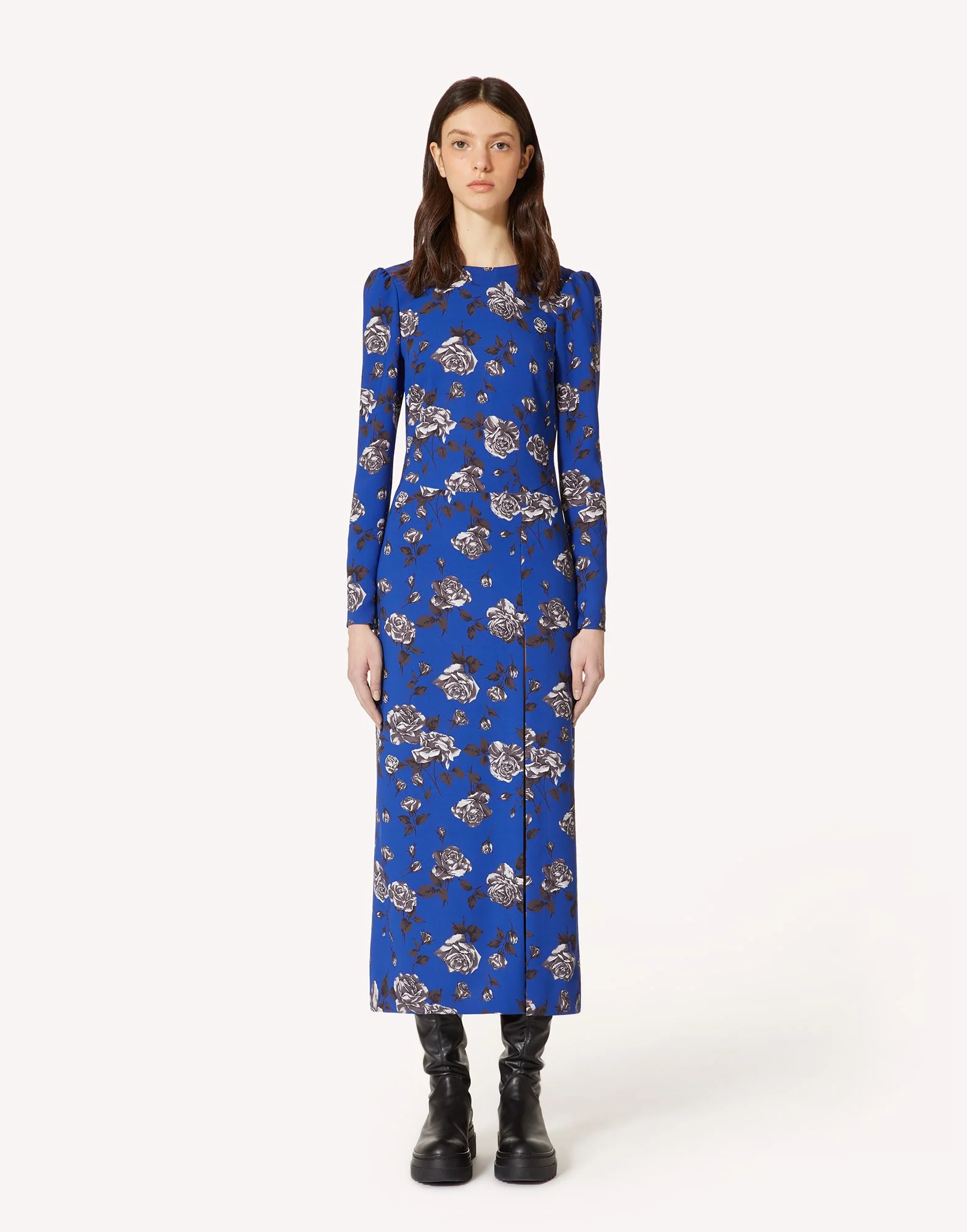 Red Valentino - Rose Print Cady Dress - Image 2