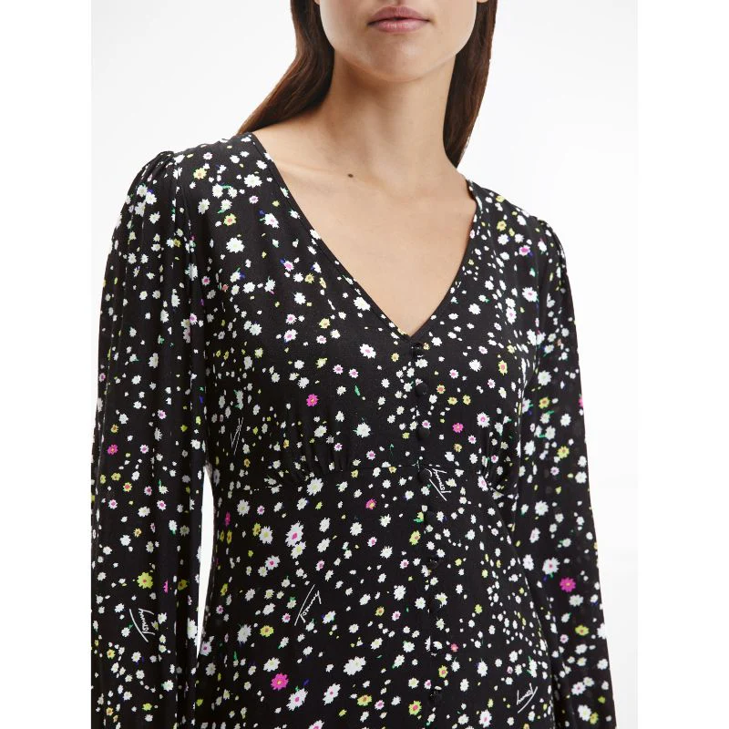 Tommy Hilfiger Jeans - Printed Mini Frill Hem Dress - Image 4