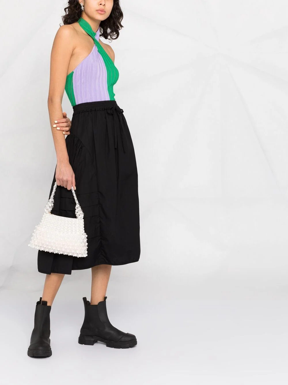 Msgm - Two-Tone Halterneck Bodysuit - Image 5
