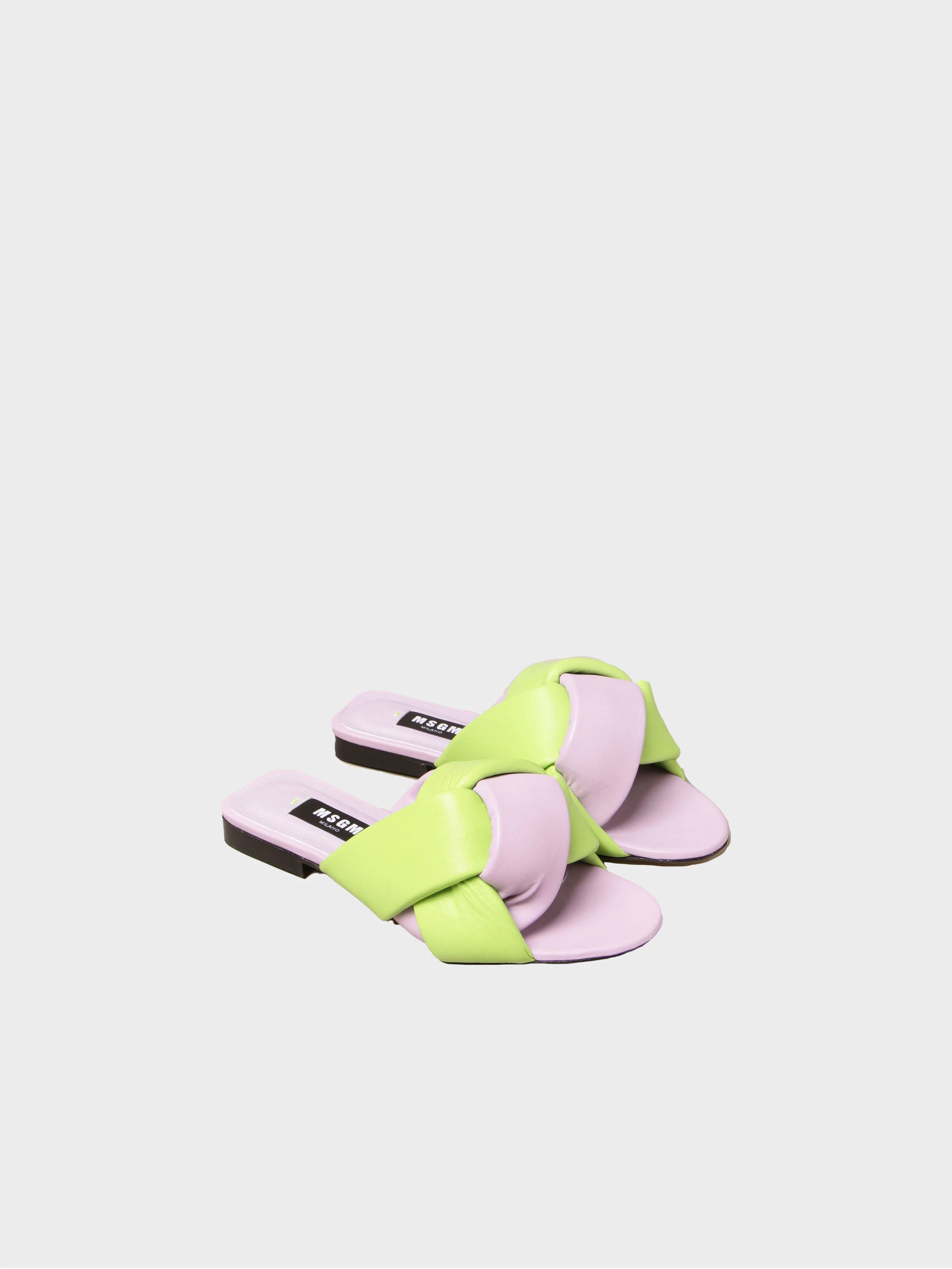 Msgm - Women's Flat Sandals With Interlocking Design - Image 6