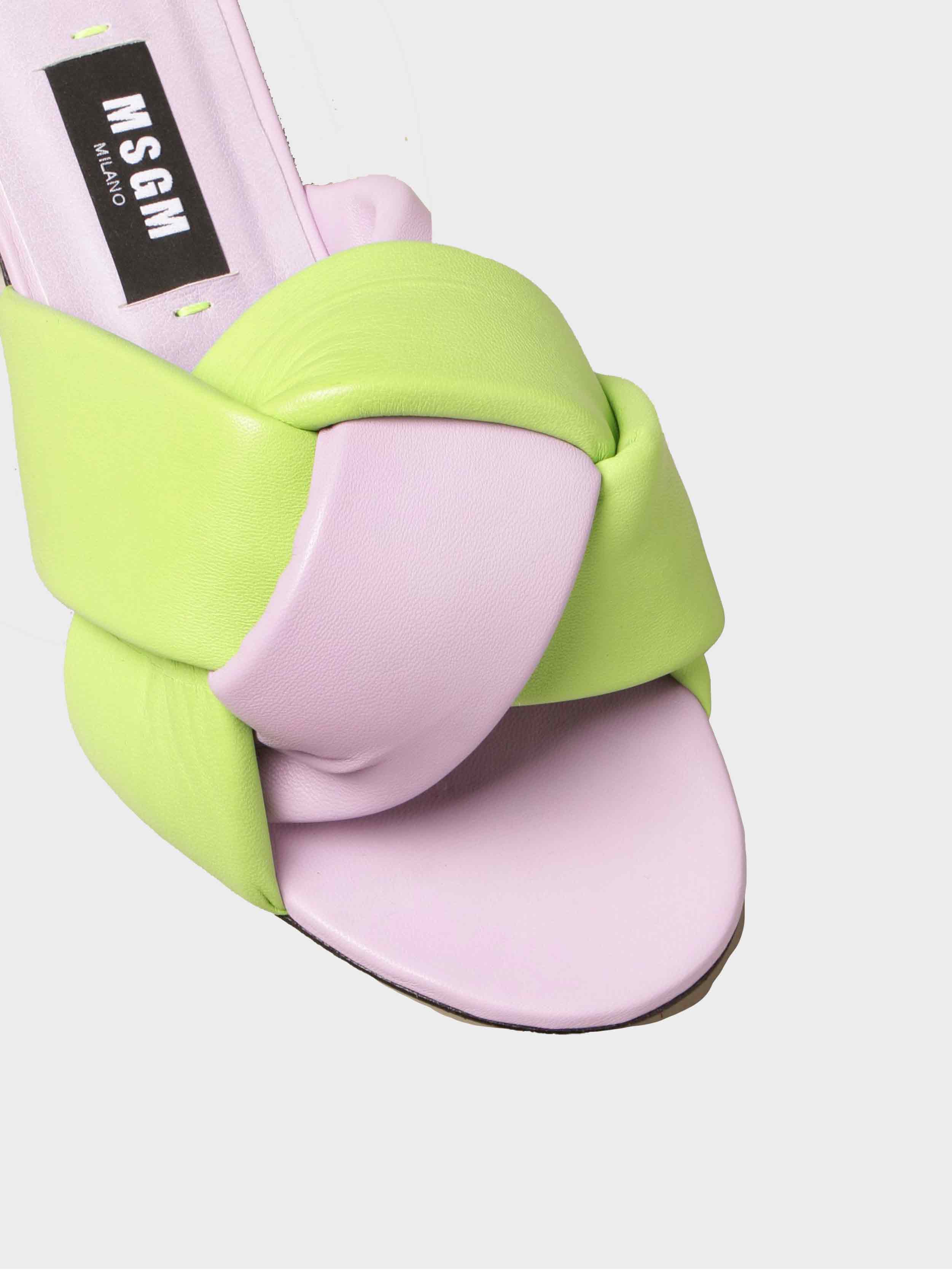 Msgm - Women's Flat Sandals With Interlocking Design - Image 7