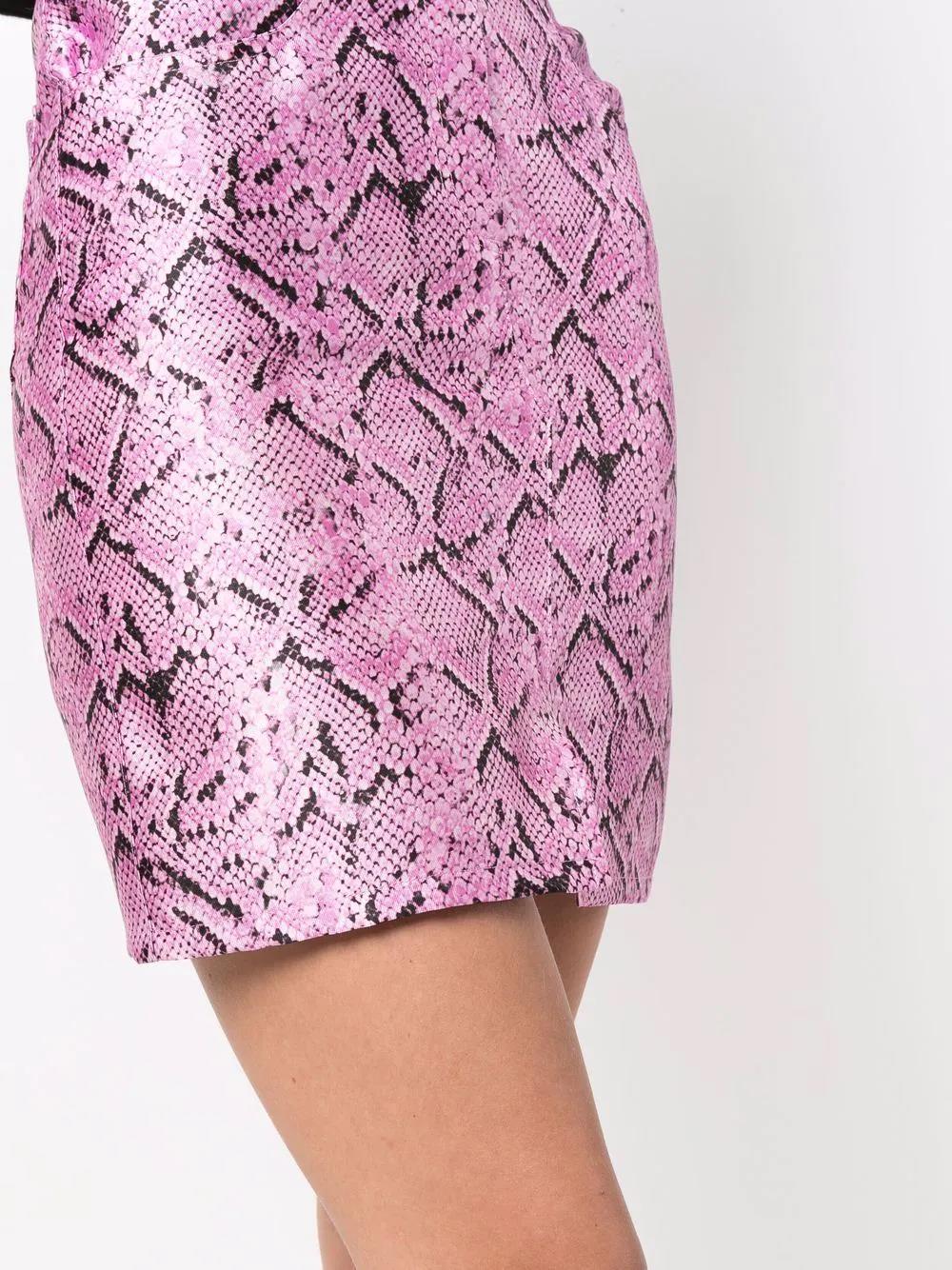 Msgm - Crocodile-Print Pencil Mini Skirt - Image 4