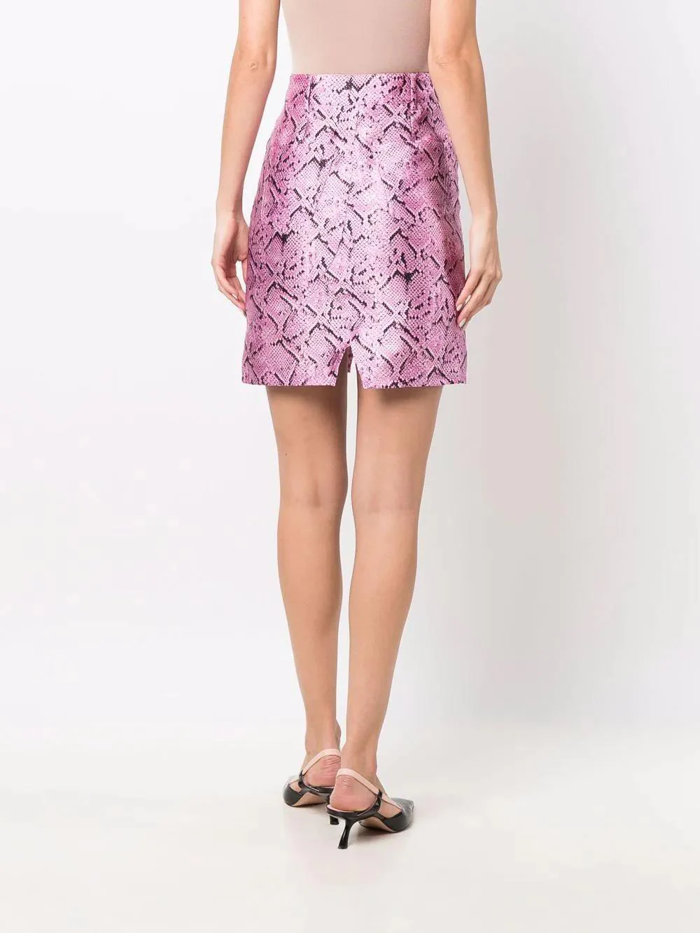 Msgm - Crocodile-Print Pencil Mini Skirt - Image 5