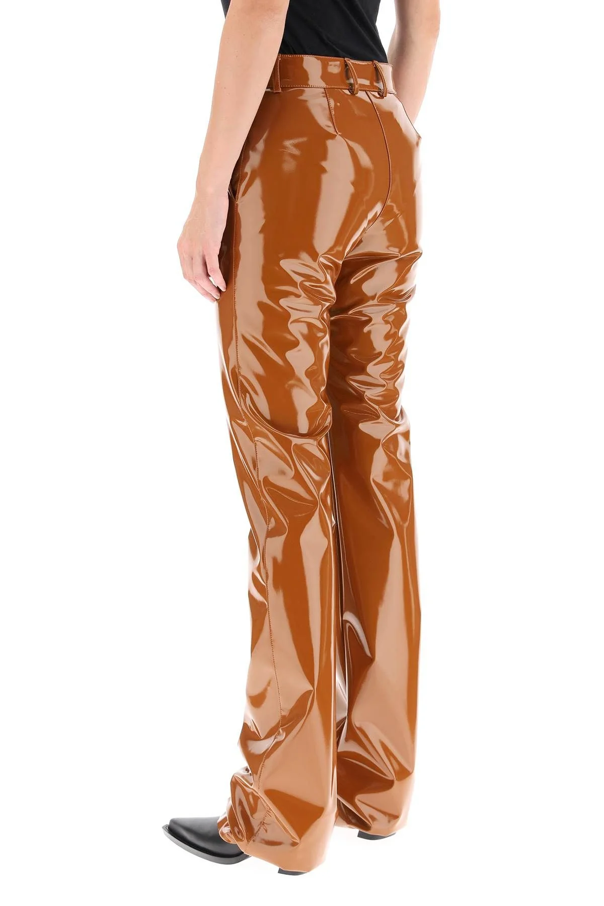 Msgm - Women's Vinyl Trousers - Image 3