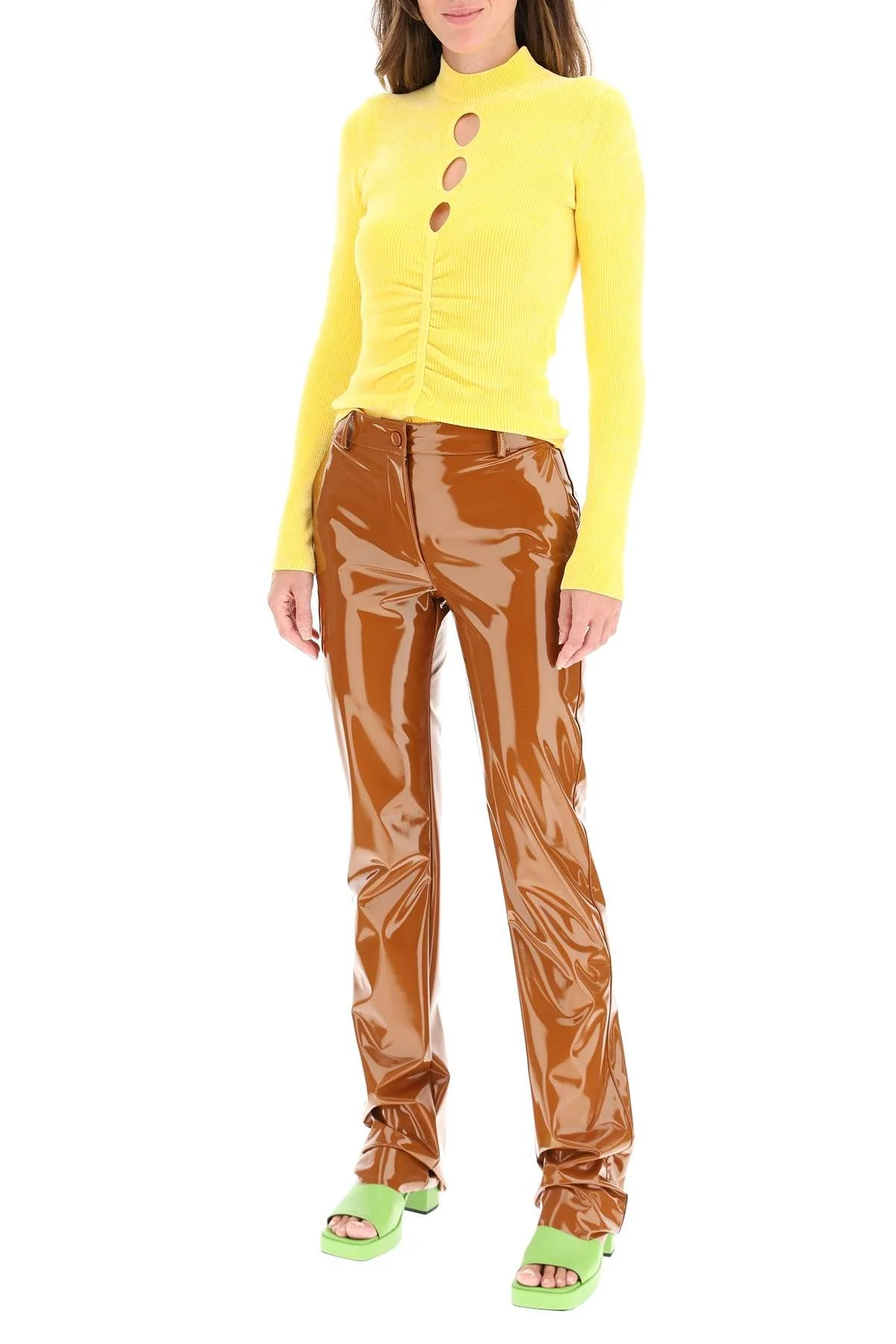 Msgm - Women's Vinyl Trousers - Image 4