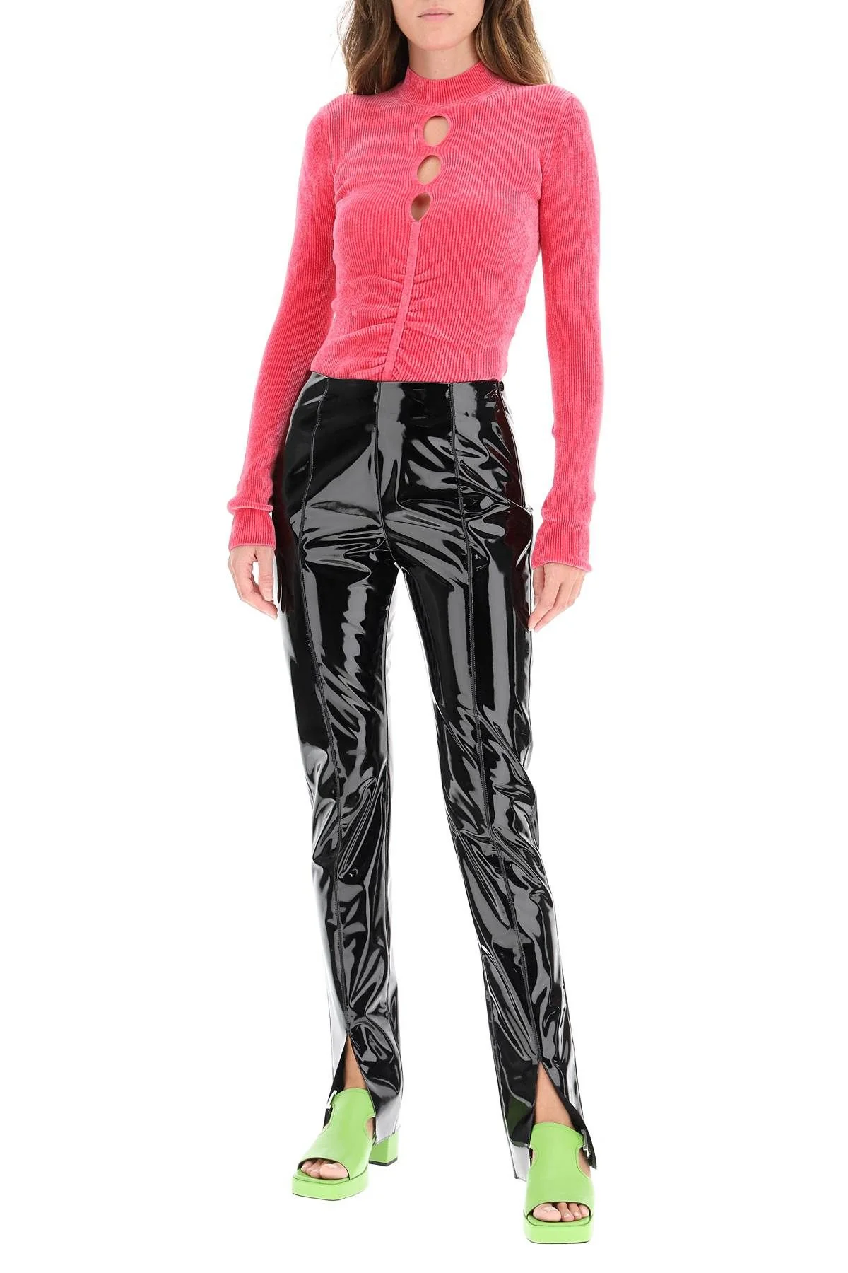 Msgm - Women's Vinyl Trousers - Image 8