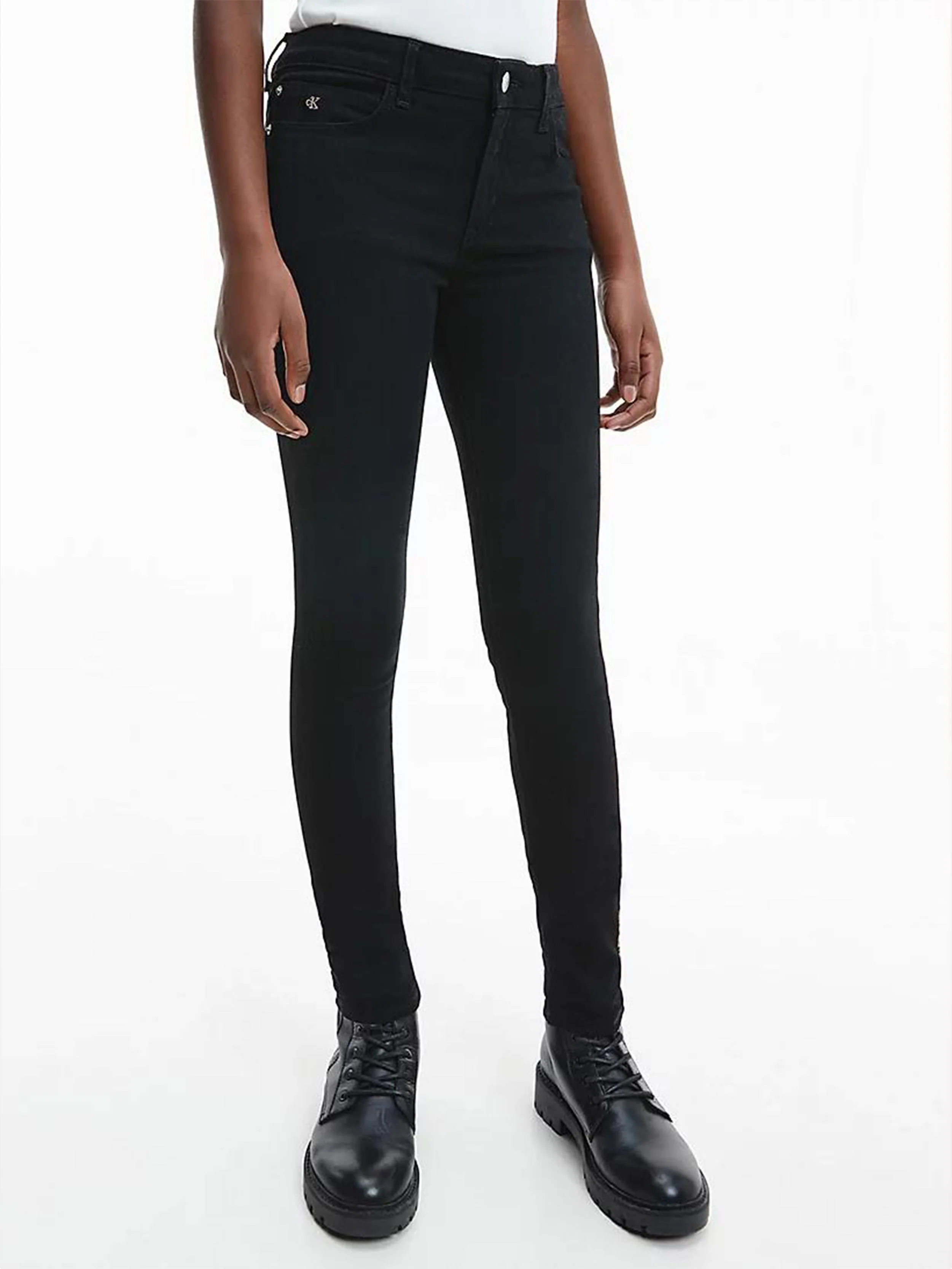 Calvin Klein - Girls' Mid Rise Skinny Jeans - Image 3