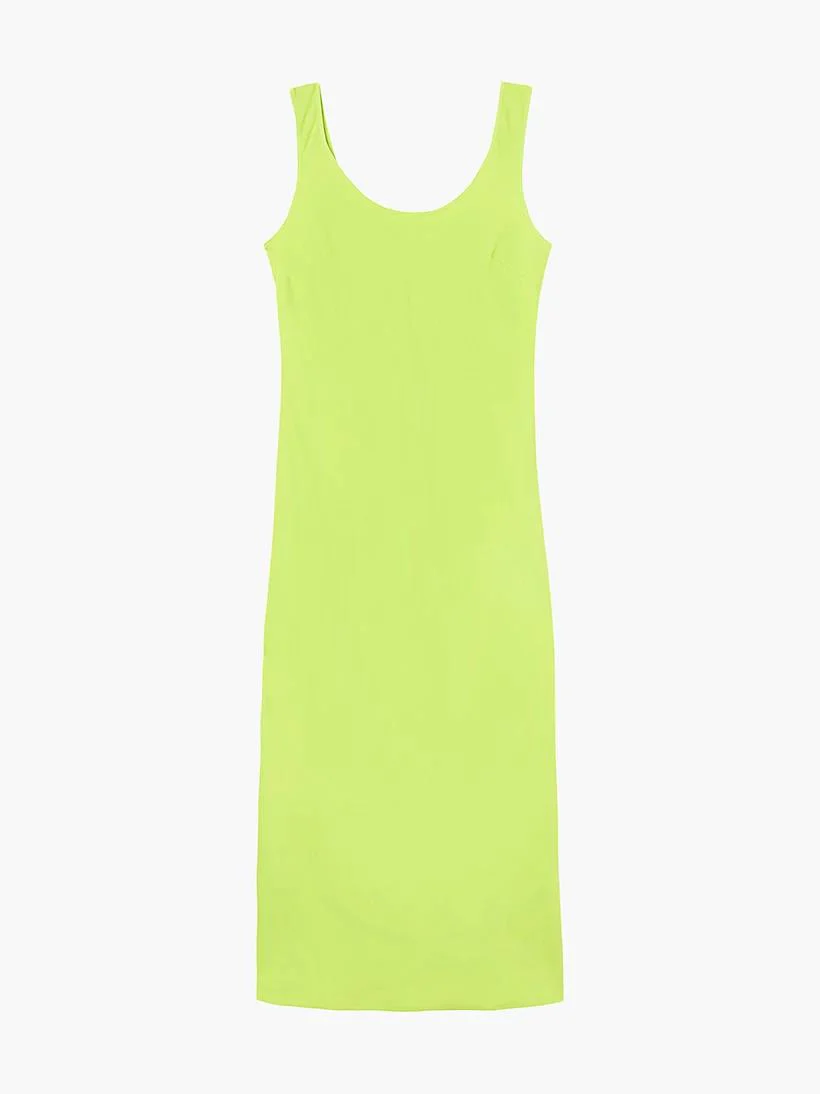Calvin Klein Jeans - satin logo sleeveless midi dress - women - Image 3