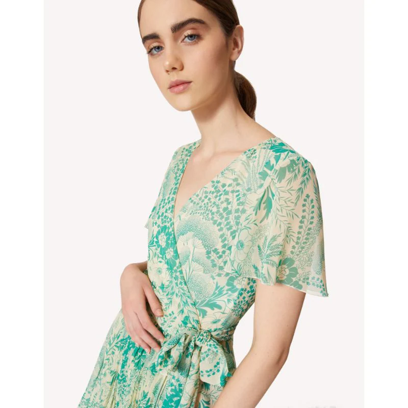 Red Valentino - Georgette Dress In Floating Flowers Print - Image 10