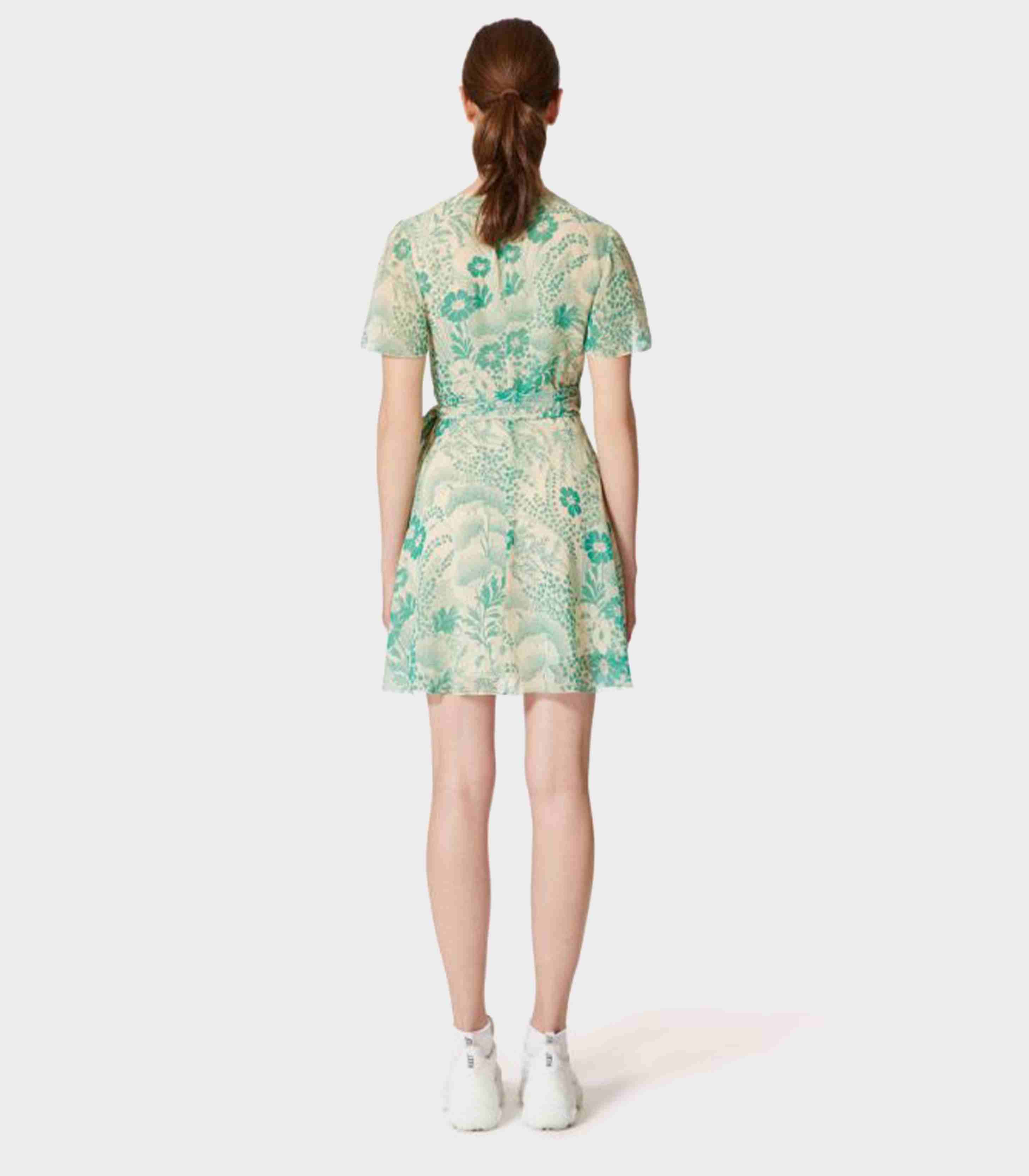 Red Valentino - Georgette Dress In Floating Flowers Print - Image 6