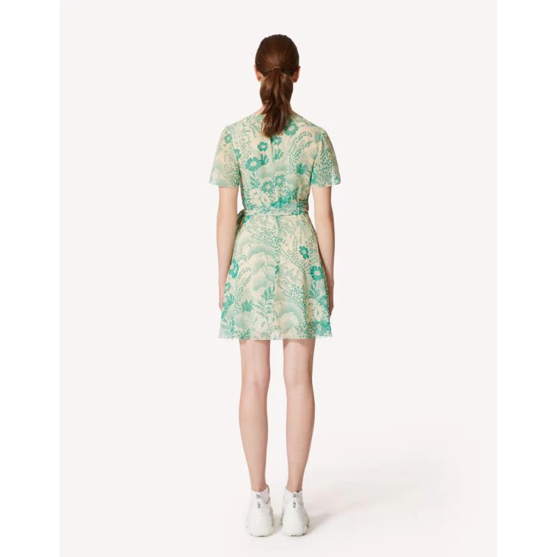 Red Valentino - Georgette Dress In Floating Flowers Print - Image 7