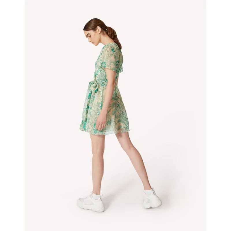 Red Valentino - Georgette Dress In Floating Flowers Print - Image 9