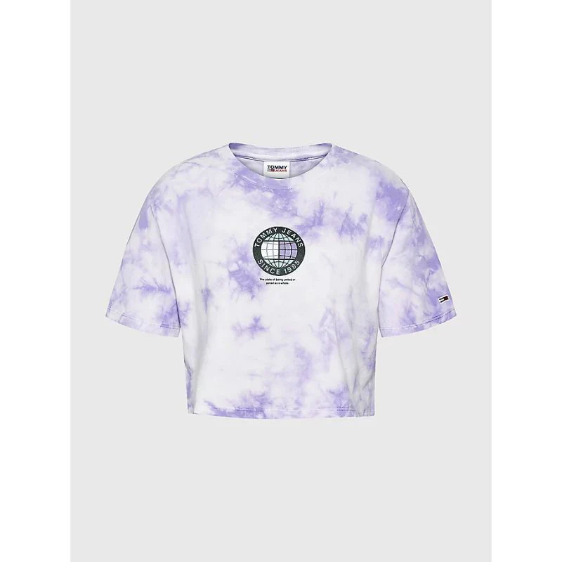 Tommy Hilfiger Jeans - Tie - Dye Recycled Cotton Cropped T - Shirt - Image 2
