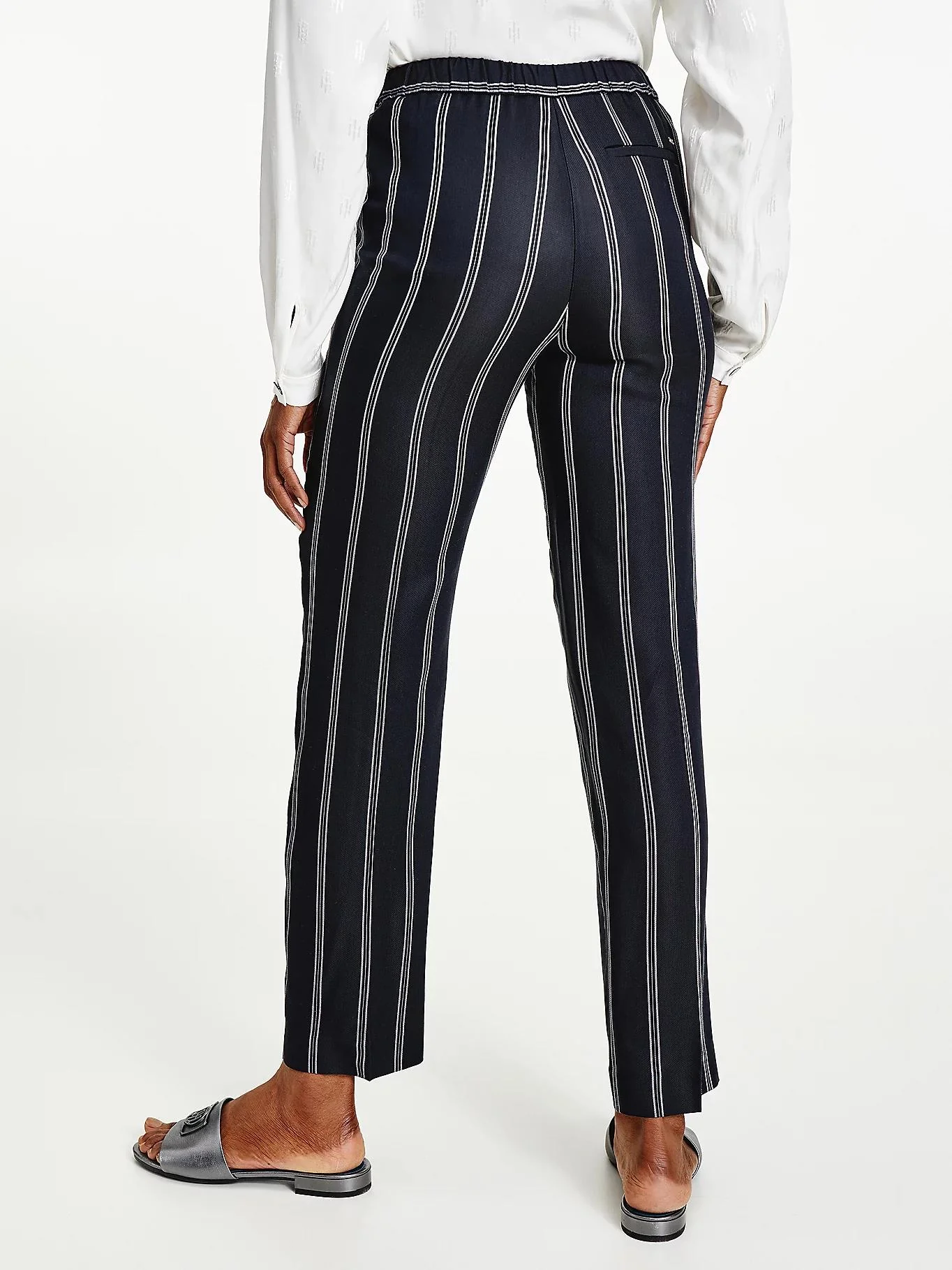 Tommy Hilfiger - Viscose Stripe Tapered Trousers Regular Fit - Image 5