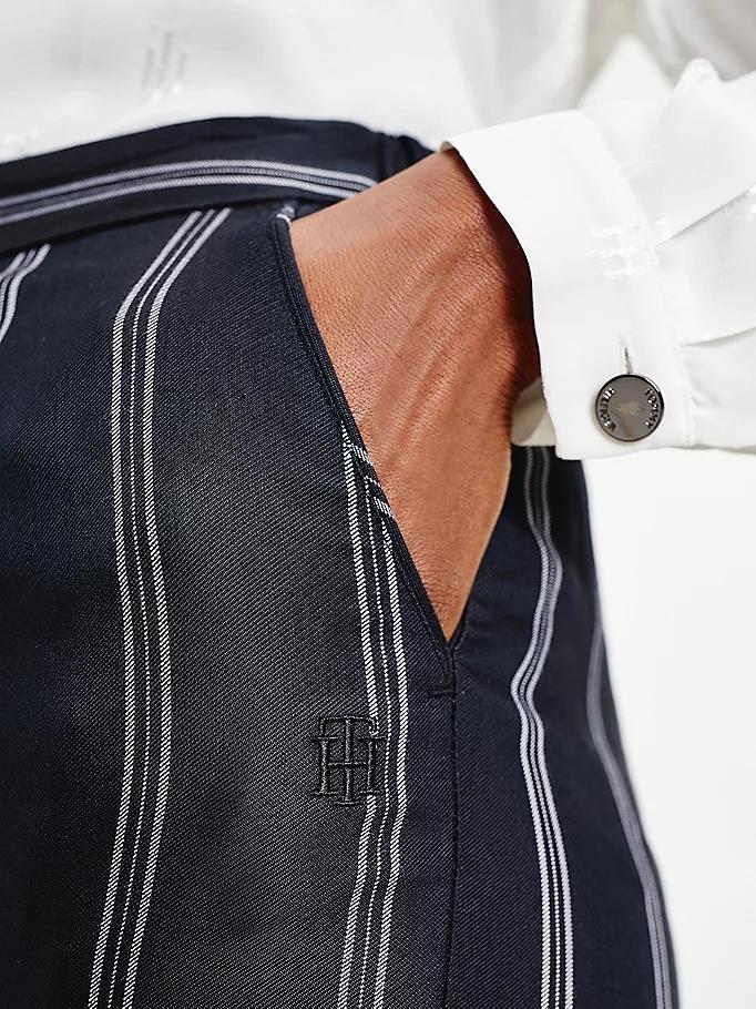 Tommy Hilfiger - Viscose Stripe Tapered Trousers Regular Fit - Image 7