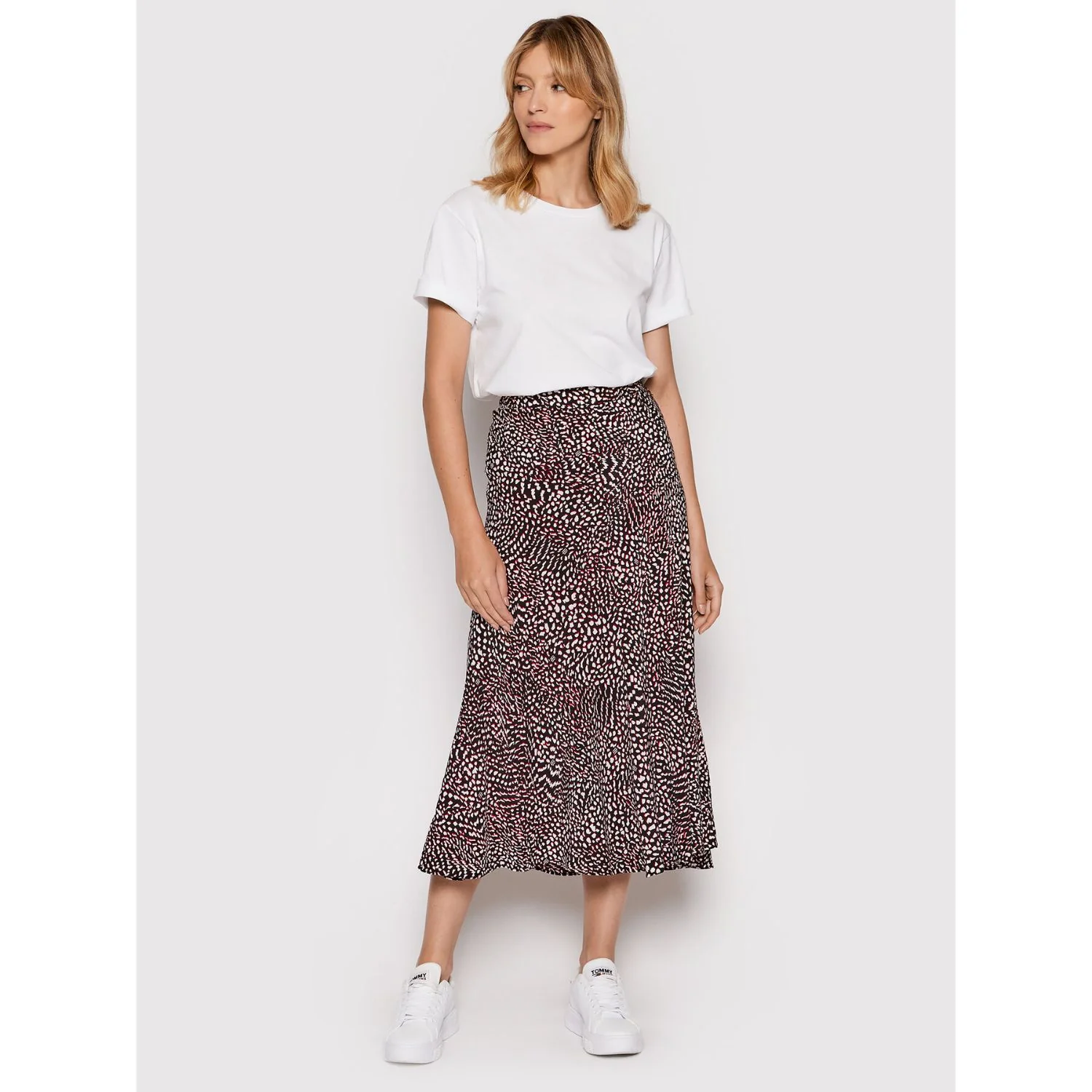 Tommy Hilfiger - Feather Print Relaxed Fit Midi Skirt - Image 4